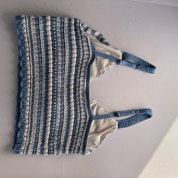 Blue and White Striped Knit Top - Picture 11 of 13